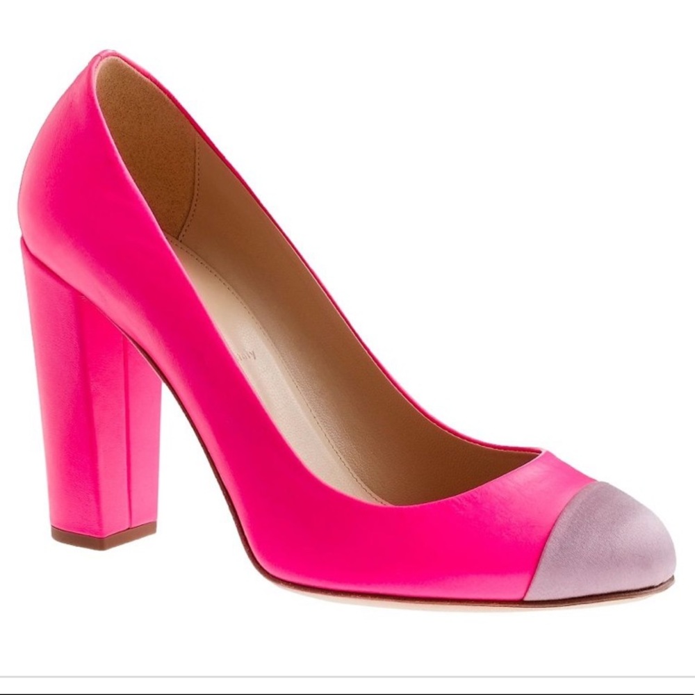 Gorgeous J. Crew Etta Hot Pink & Satin Pumps✨✨